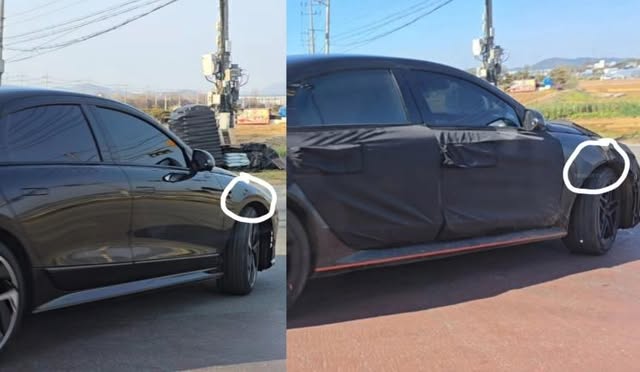 Hyundai IONIQ 6 N P2 Prototype Spied With Wider Fenders